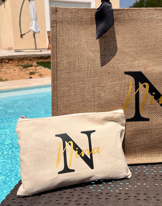 Pochette en coton personnalisée