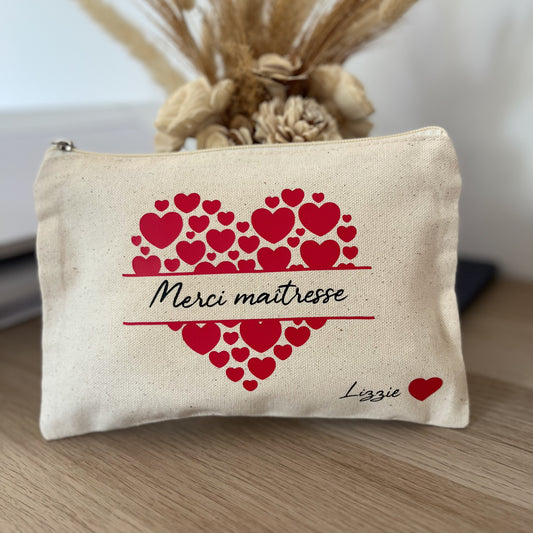Pochette en coton personnalisée