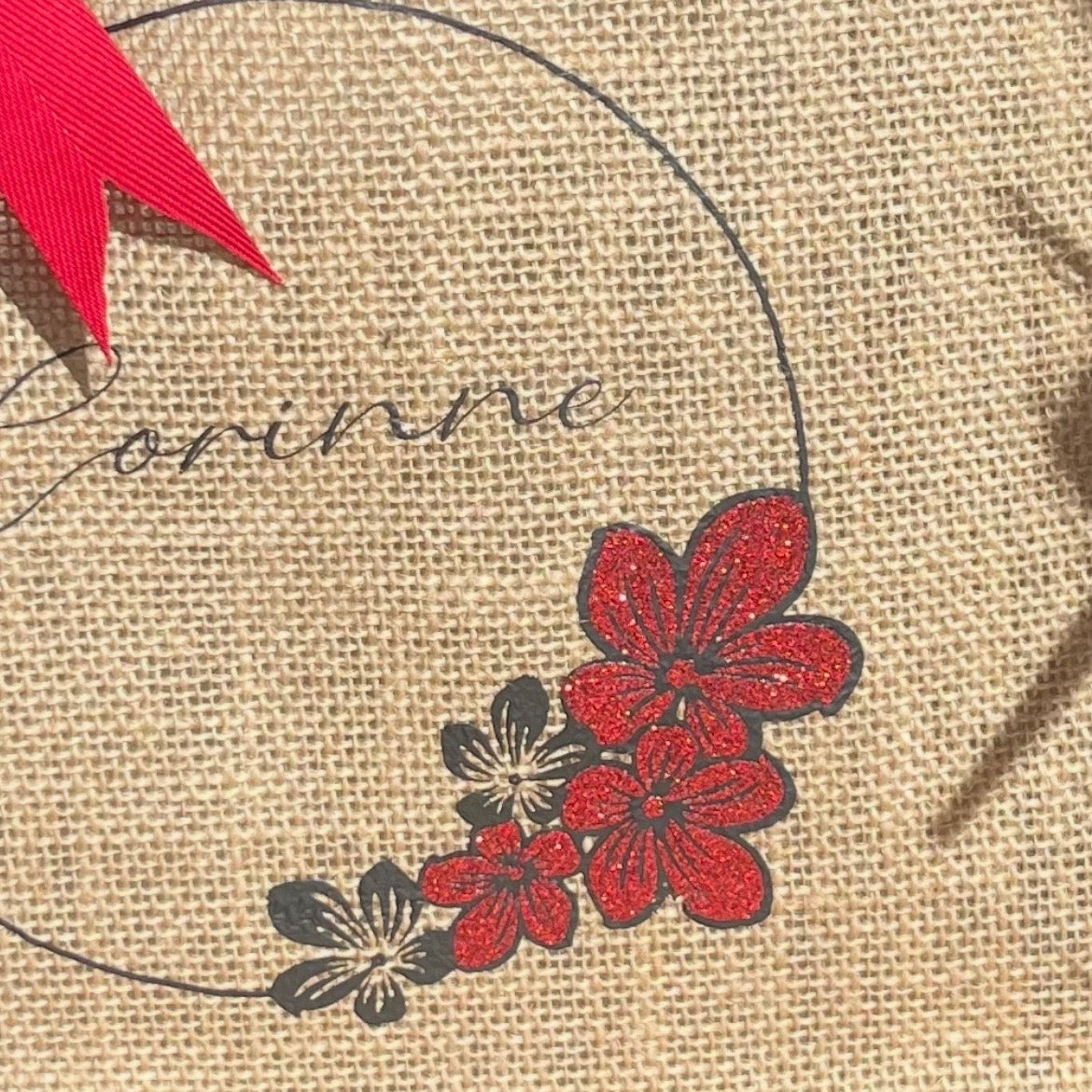 Cabas Aria - Fleur pailletée